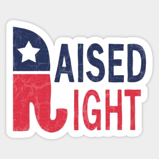 Republican Elephant - Raised Right Sticker